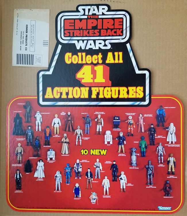 1981 Kenner ESB Collect all 41 (Style B) Mobile Hanger Display