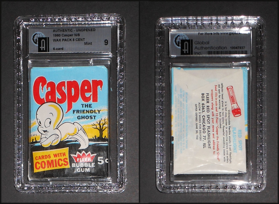 1960 Fleer Casper Gum Card Unopened Wax GAI 9 MT