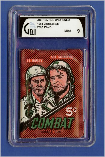 1964 Donruss Combat Gum Card Unopened Wax GAI 9 MT