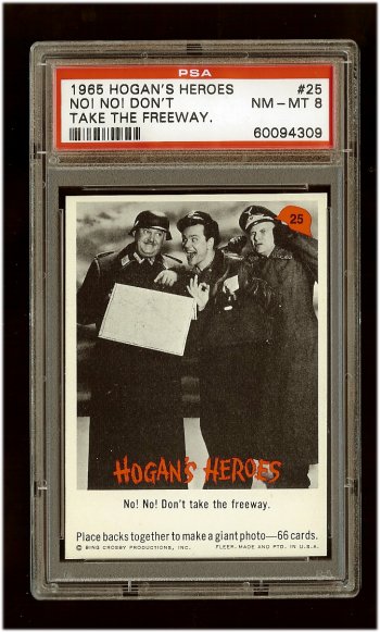 1965 Fleer Hogan's Heroes Gum Card #25 PSA 8 NM-MT