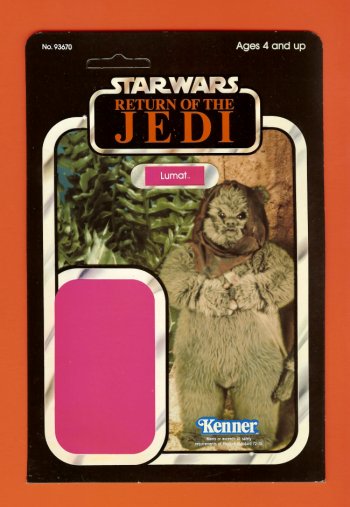 Vintage Kenner - Star Wars ROTJ Lumat Blister Card Mock-up
