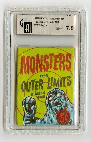1964 Topps Outer Limits Gum Card Unopened Wax Pack GAI 7.5 NM+