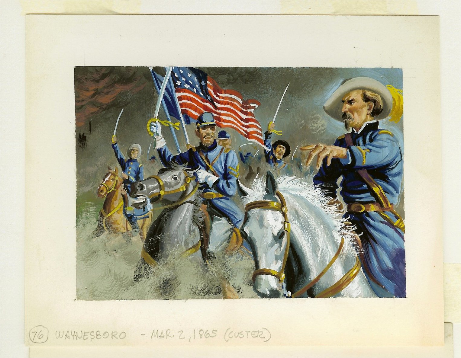 1962 Topps Civil War News Gum Card Original Art – Unpublished