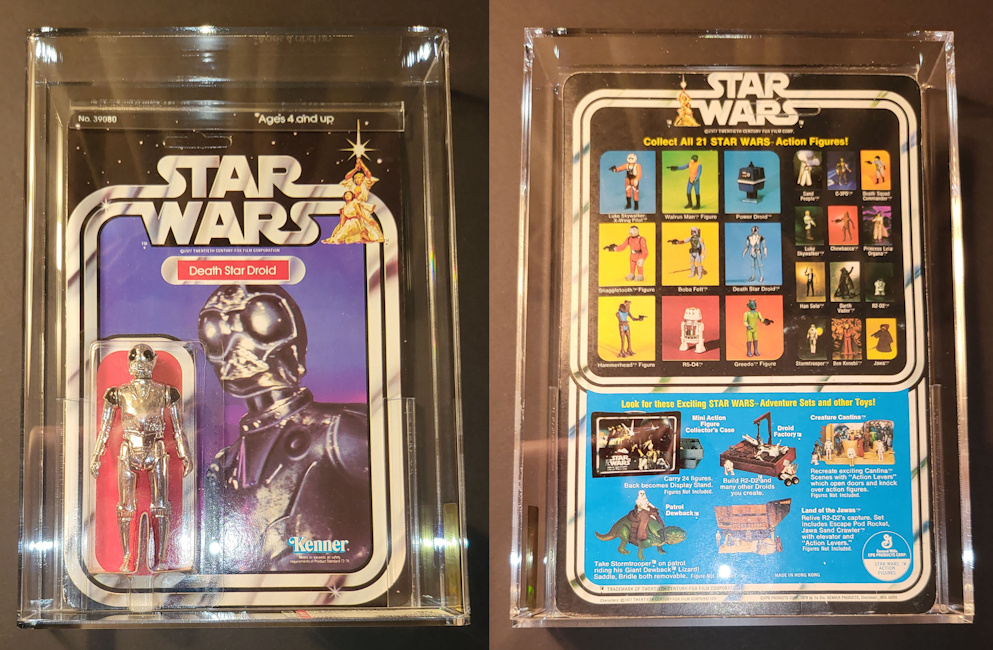 1979 Kenner Star Wars Death Star Droid 21bk B AFA 90 NM+/MT